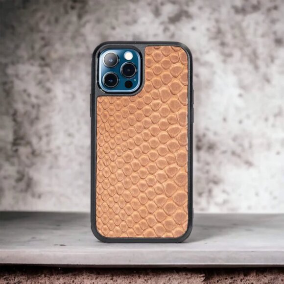 Timeless Style iPhone 12 & 12 Pro Case - Genuine Python - Old Ganal - Picture 3 of 5